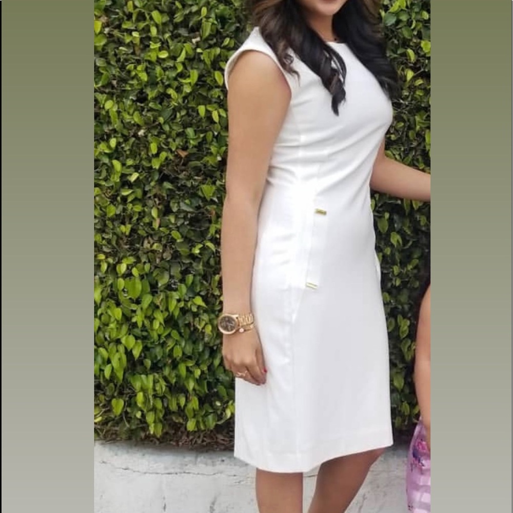 White Calvin Klein dress